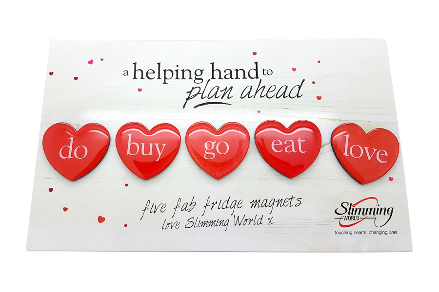 Slimming World Epoxy Resin Fridge Magnets Red Hearts